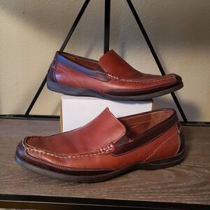 Johnston & Murphy Shearling Loafers Leather Slip On Comfort Dress‎ Shoes